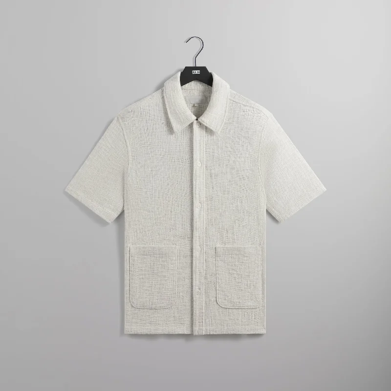 Best Seller Kith Textured Cotton Boxy Collared Overshirt - Sandrift