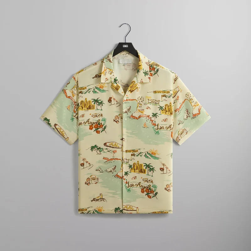 Price Drop Kith LA Thompson Camp Collar Shirt - Marcona