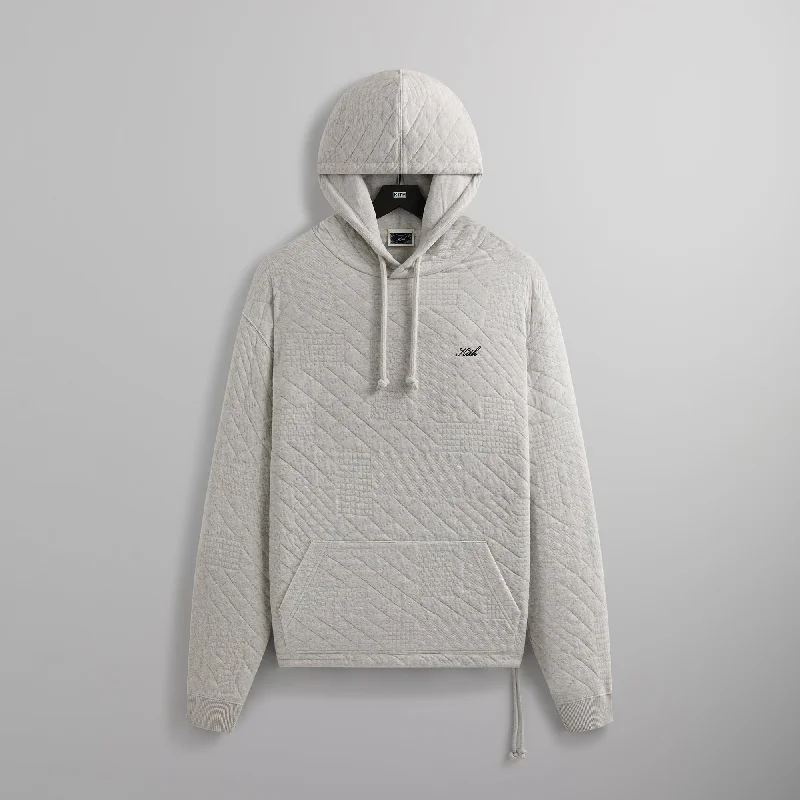 Midnight Madness Kith Mixed Stitch Interlock Williams III Hoodie - Light Heather Grey