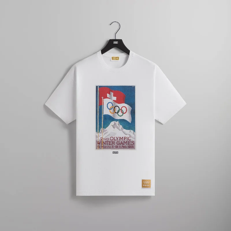 Kith for Olympics Heritage St. Moritz 1928 Vintage Tee - White