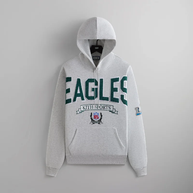 Don't Wait Kith & '47 for the NFL: Eagles Nelson Hoodie - Light Heather Grey