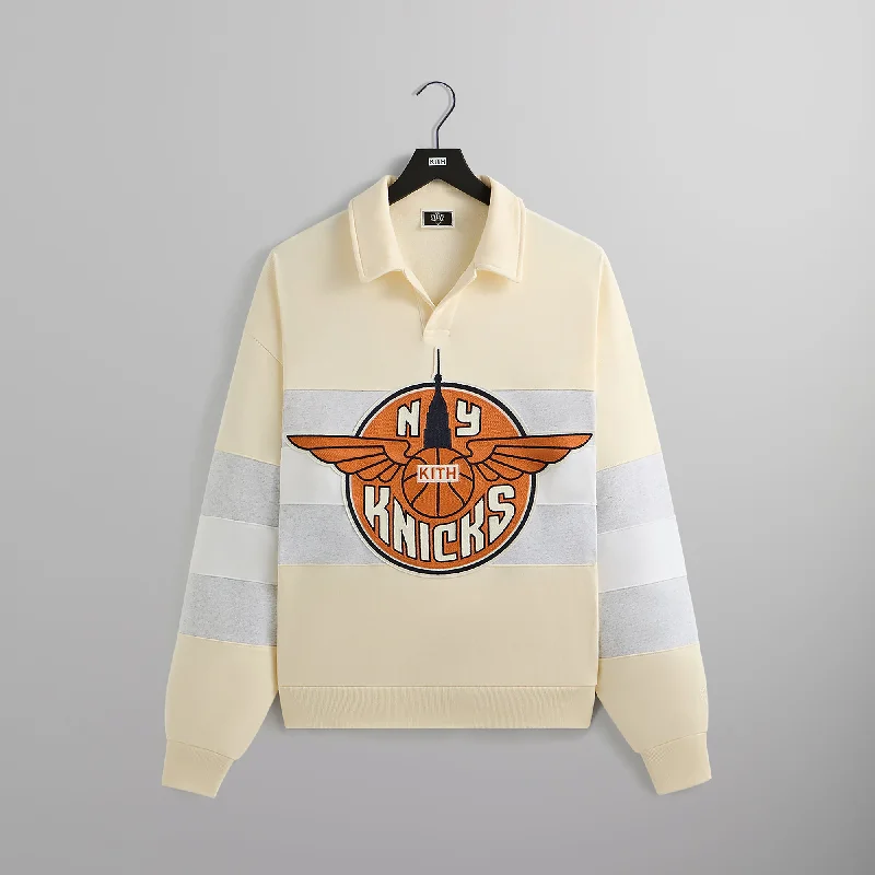Referral Discount Kith for the New York Knicks Wings Nelson Collared Pullover - Sandrift