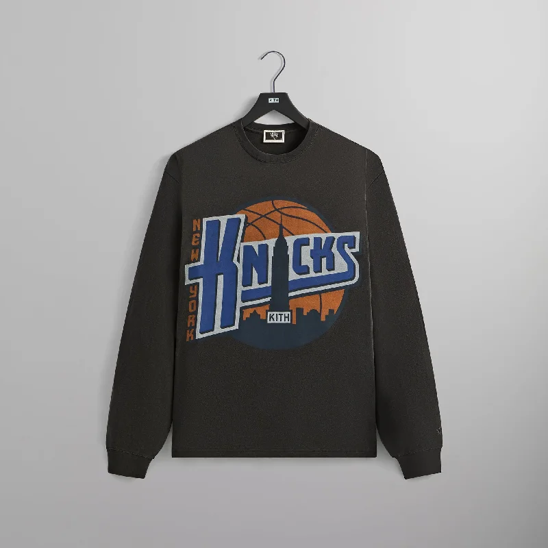 Grand Opening Sale Kith for the New York Knicks City Vintage Long Sleeve Tee - Black