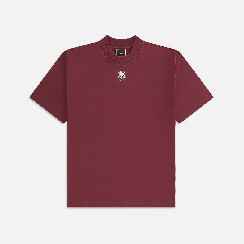 Kith Women Mock Neck Crest Vintage Tee - Magma