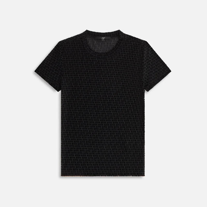 Kith Women Mulberry IV Monogram Mesh Tee - Black