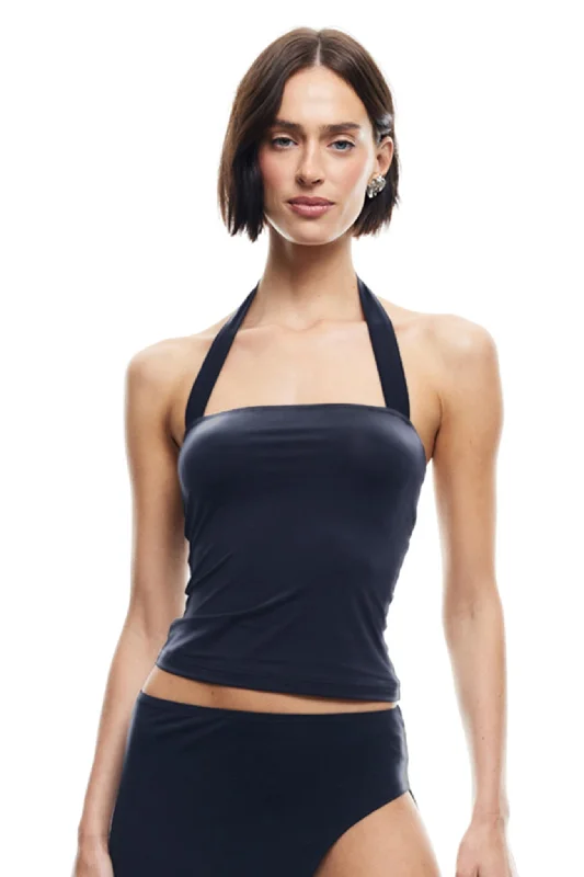 LIONESS Rouje Halter Top Onyx