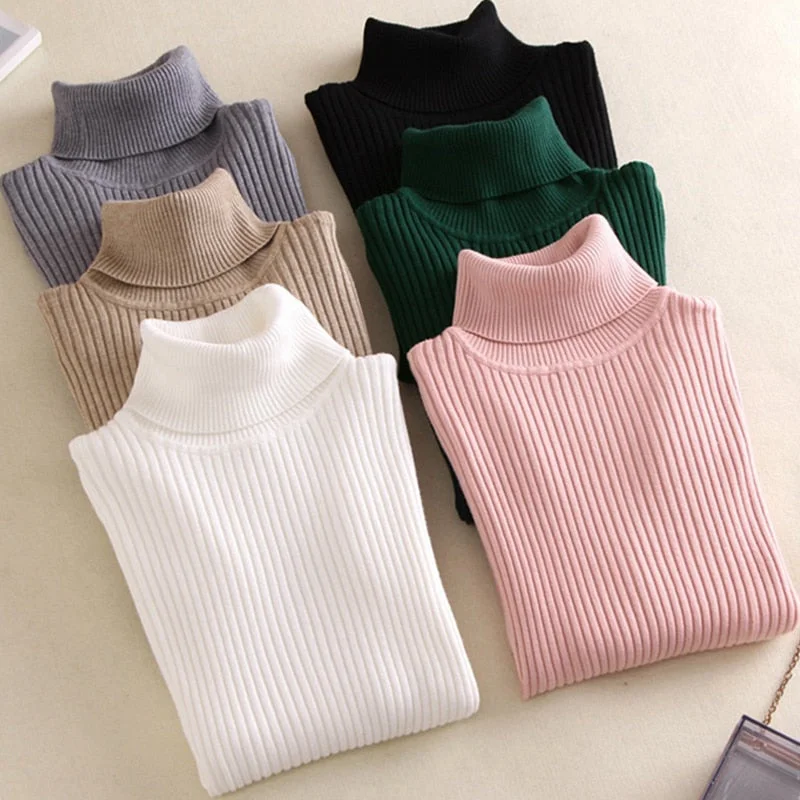 Big Savings women Knitted Turtleneck Sweater
