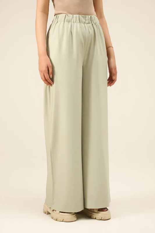 Green Wide Leg Pants