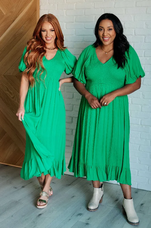 Get It Before It’s Gone Catch a Cloud and Pin it Down Smocked Bodice Dress