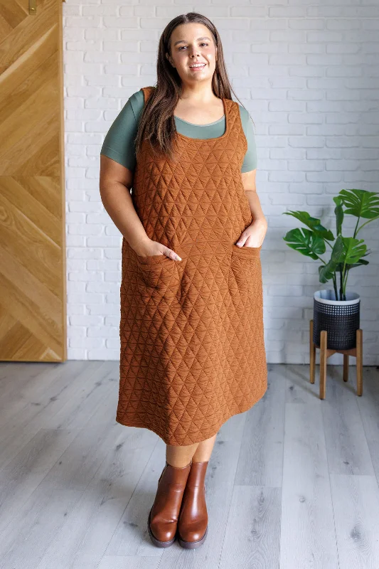 Exclusive Preview Free Falling Quilted Midi Dress