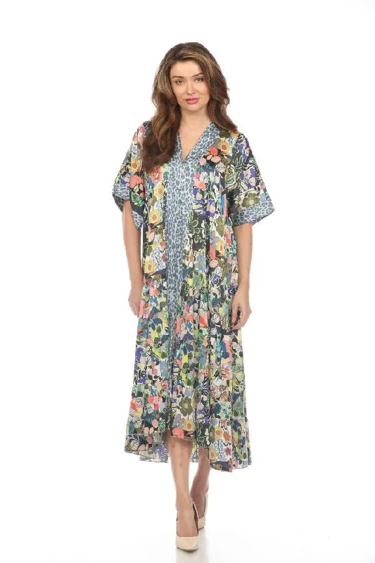 Markdown Madness Johnny Was Chelsea Gardens Silk Kimono Dress Boho Chic C49922