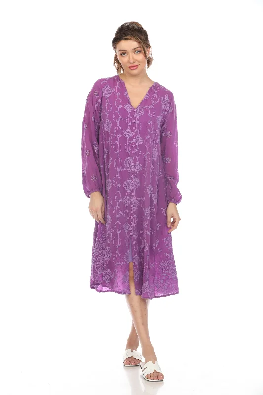 Factory Direct Sale Johnny Was Karyna Meadow Button Front Midi Slip Dress Boho Chic C32324