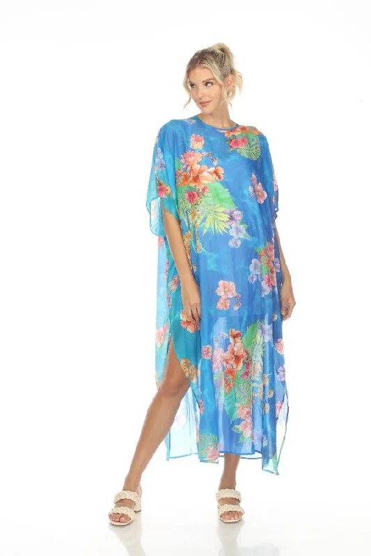 Deal Dash Johnny Was Water Tropic Swim Cover-Up Kaftan Dress Boho Chic CSW5923-A