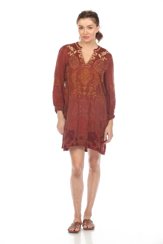 Deal Mania Johnny Was Workshop Kiana Bishop Sleeve V-Neck Dress Boho Chic W31123