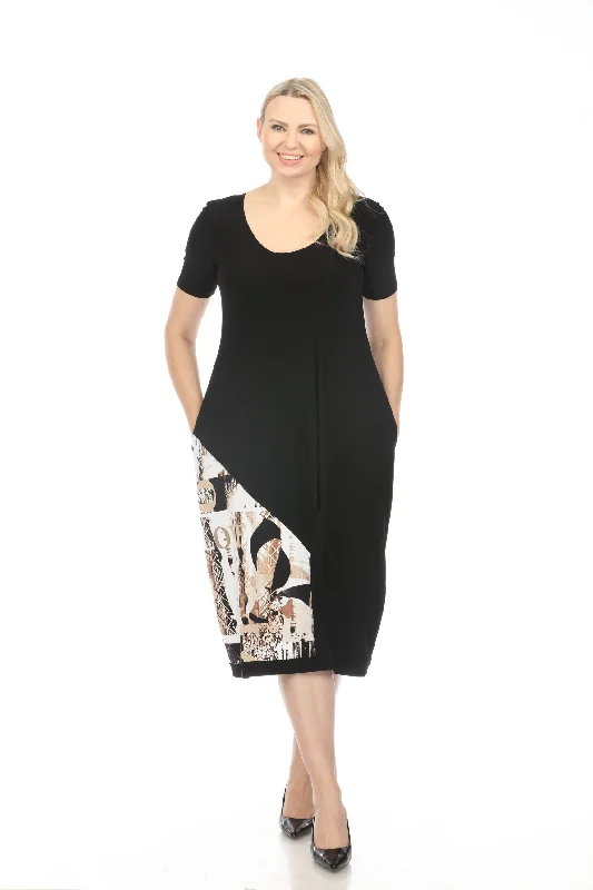 Fantastic Offers Joseph Ribkoff Black/Multi Abstract Print Short Sleeve Midi Cocoon T-Shirt Dress 241055 Fantastic Offers Joseph Ribkoff Black/Multi Abstract Print Short Sleeve Midi Cocoon T-Shirt Dress 241055