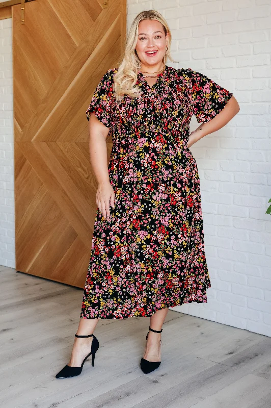 Quick Sale Wildflower and Barley V-Neck Button Up Dress