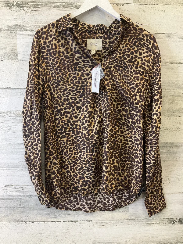 Customer Appreciation Sale Animal Print Top Long Sleeve Jessica Simpson, Size S
