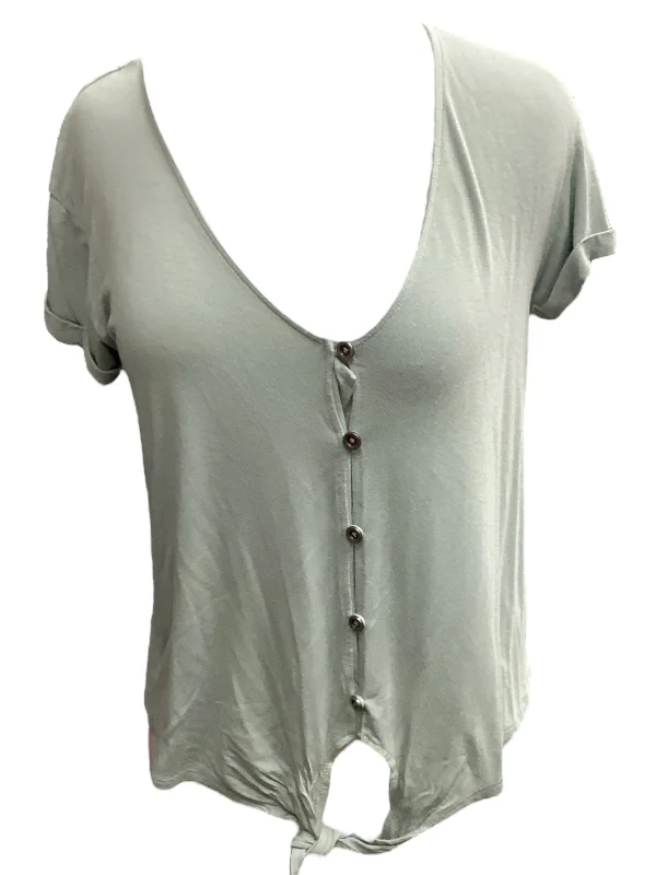 Low Prices Aqua Top Short Sleeve American Eagle, Size Xs
