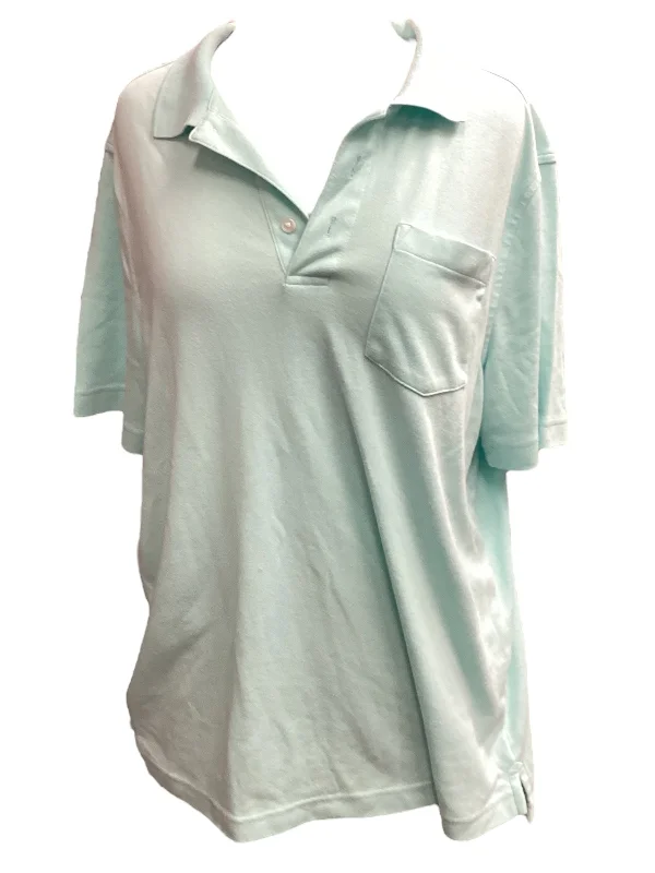 Closeout Aqua Top Short Sleeve Croft And Barrow, Size M