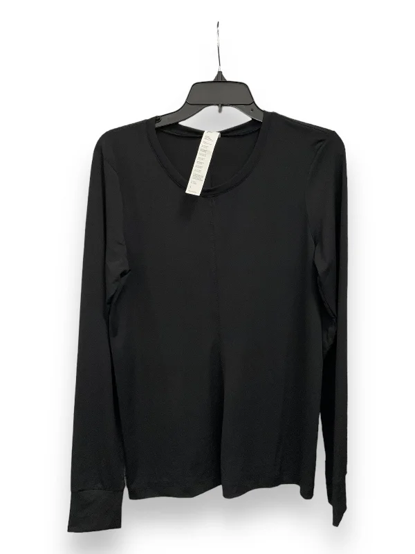 Hurry In Athletic Top Long Sleeve Crewneck By Fabletics In Black, Size: L