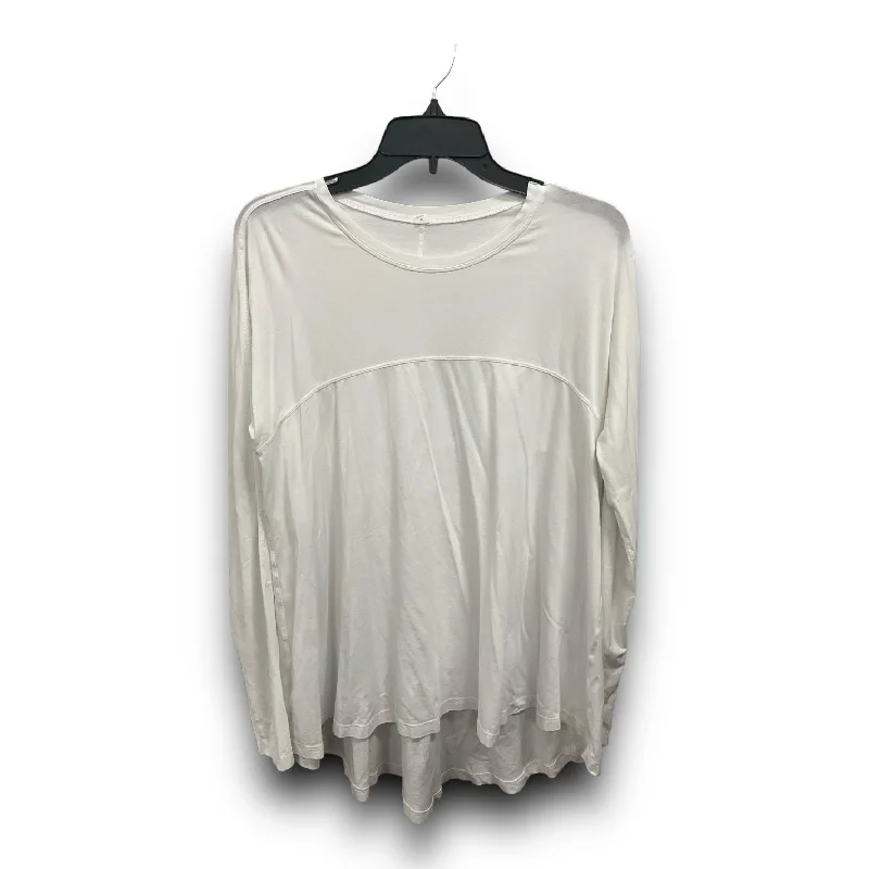 Stock Up and Save Athletic Top Long Sleeve Crewneck By Lululemon In White, Size: 12