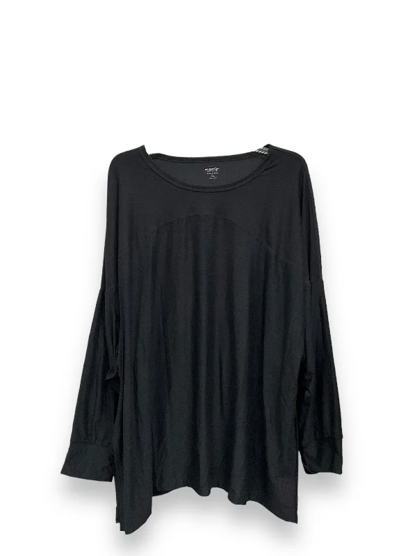 Closeout Athletic Top Long Sleeve Crewneck By Old Navy In Black, Size: Xxl