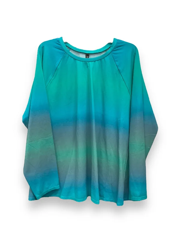 Closeout Sale Athletic Top Long Sleeve Crewneck By Torrid In Blue, Size: 3x