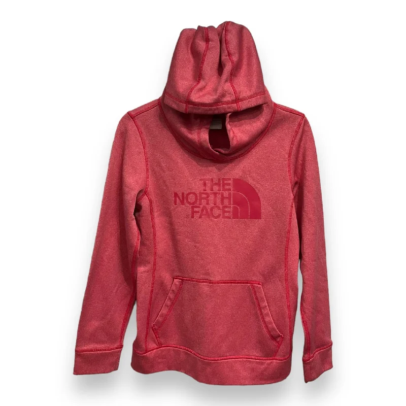 Stock Up and Save Athletic Top Long Sleeve Hoodie By The North Face In Red, Size: S