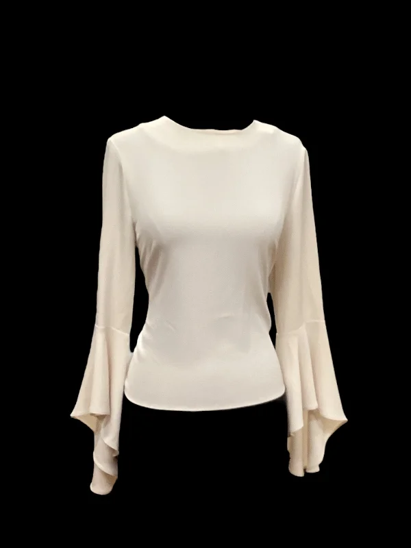 Don’t Miss Out Beige Top Long Sleeve Catherine Malandrino, Size 2