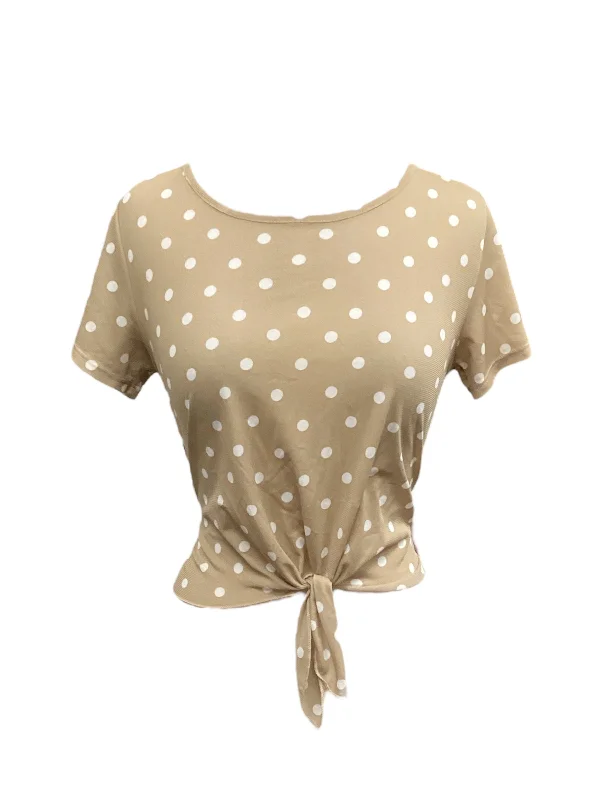 Fantastic Offers Beige Top Short Sleeve Free Kisses, Size L