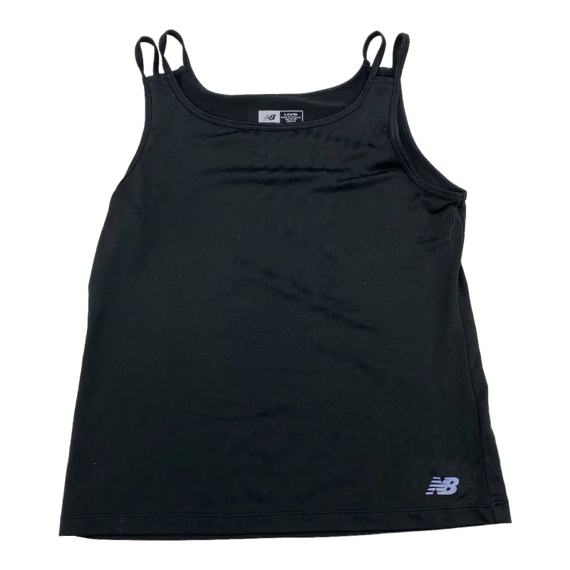 Deal Dash BLACK ATHLETIC TANK TOP by NEW BALANCE Size:L