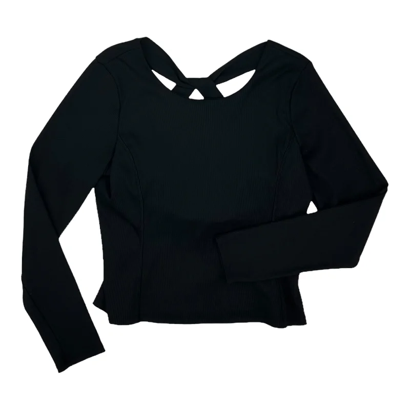 Markdowns BLACK ATHLETIC TOP LS CREWNECK by 90 DEGREES BY REFLEX Size:XL