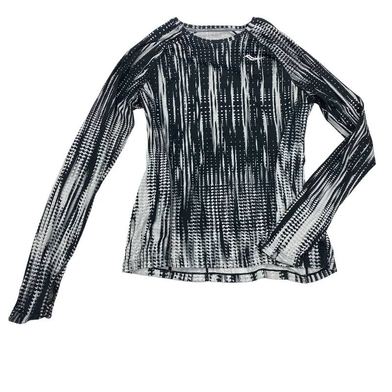 Special Buy BLACK ATHLETIC TOP LS CREWNECK by SAUCONY Size:M