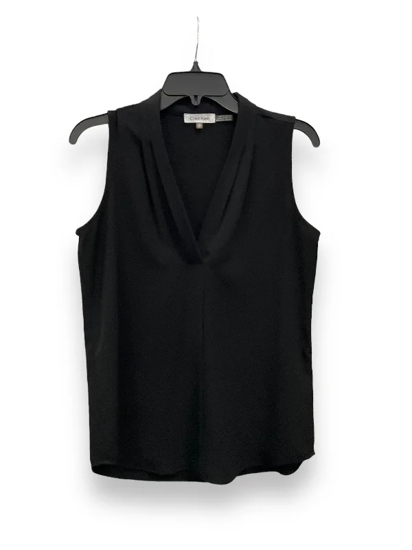 Inventory Reduction Black Blouse Sleeveless Calvin Klein, Size Xs