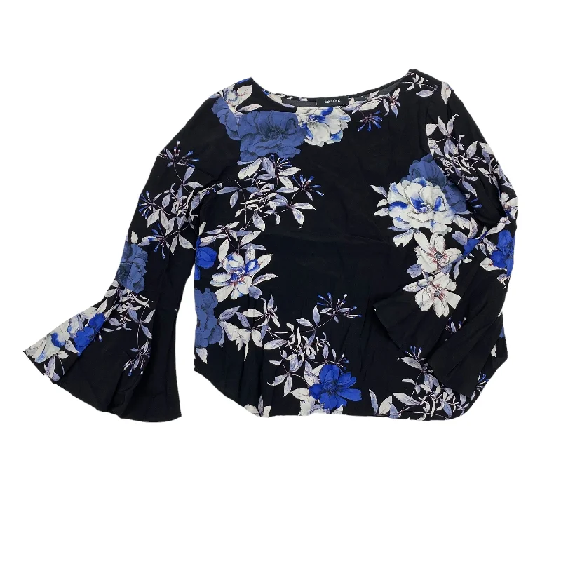 Can't Miss BLACK & BLUE TOP LS by KAREN KANE Size:M