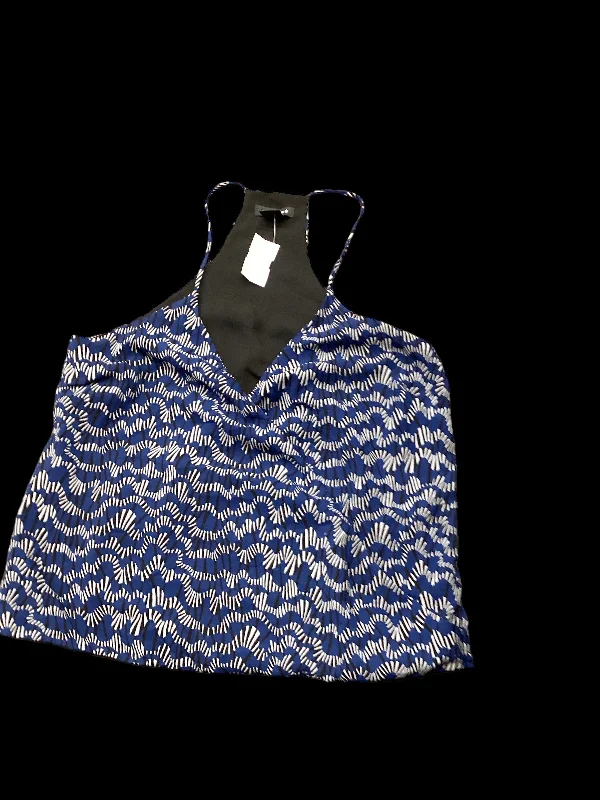 Fantastic Deals Black & Blue Top Sleeveless Trouve, Size M