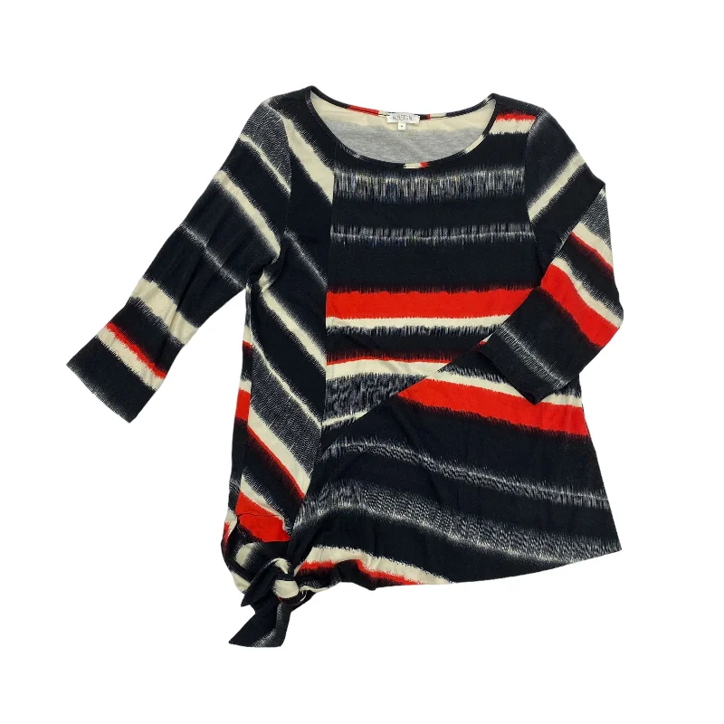Super Deal BLACK & CREAM TOP 3/4 SLEEVE by WESTON WEAR Size:M