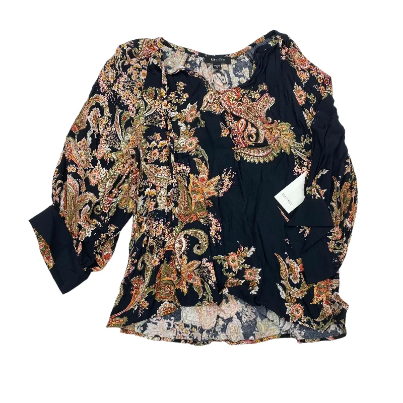 Exclusive Savings BLACK TOP 3/4 SLEEVE by KAREN KANE Size:M