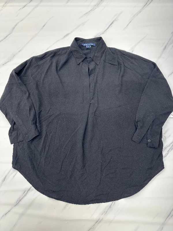 Bargain Blast Black Top Long Sleeve Designer French Connection, Size M