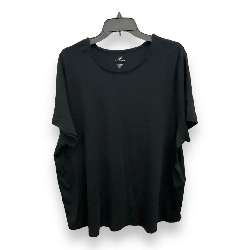 Midnight Madness Black Top Short Sleeve J. Jill, Size 3x