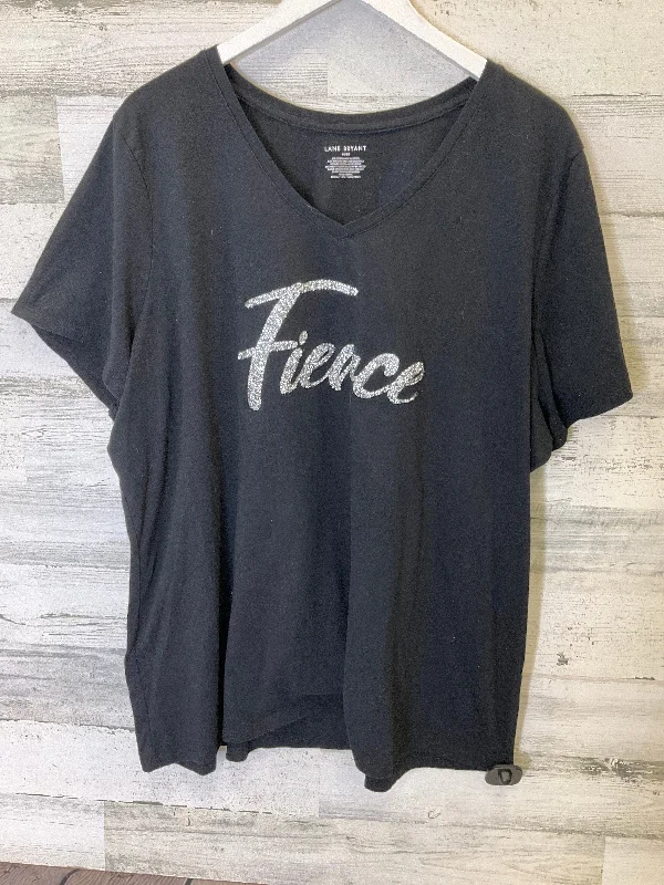 Now or Never Black Top Short Sleeve Lane Bryant, Size 4x