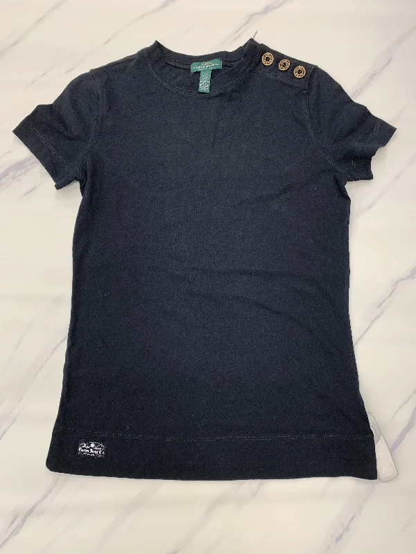 Amazing Deals Black Top Short Sleeve Lauren By Ralph Lauren, Size Xs