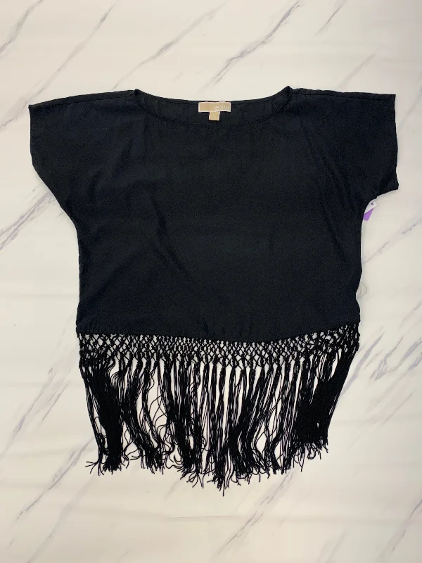 Massive Deals Black Top Short Sleeve Michael By Michael Kors, Size M
