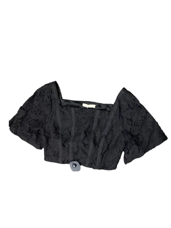 Special Savings Black Top Short Sleeve Zara, Size S