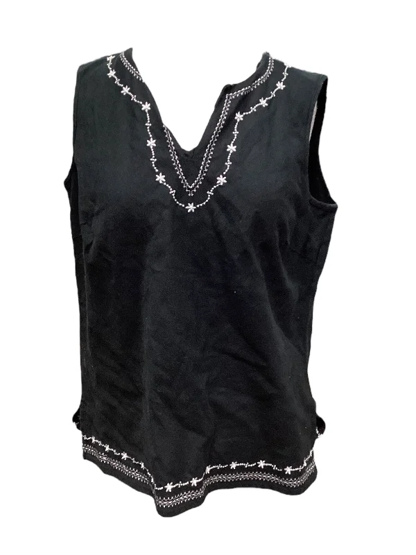 Get It Before It’s Gone Black Top Sleeveless Dressbarn, Size M