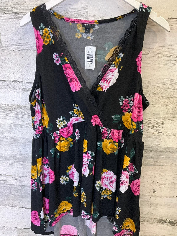 Deal Mania Black Top Sleeveless Torrid, Size 2x