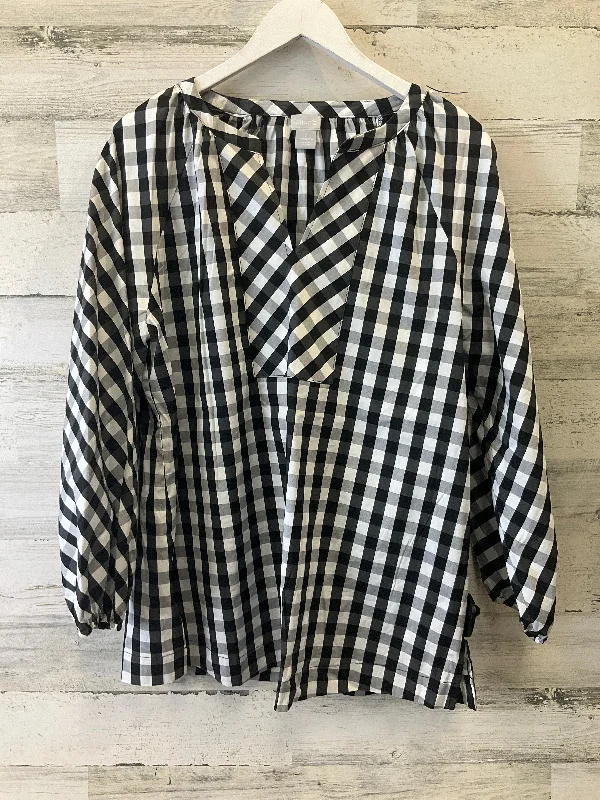 Big Discounts Black & White Top Long Sleeve Chicos, Size L