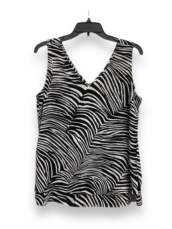 Unmissable Offer Black & White Top Sleeveless Ann Taylor, Size M