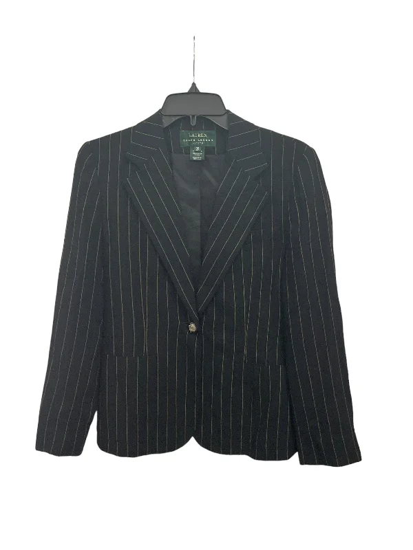 Limited Availability Blazer By Lauren By Ralph Lauren In Striped Pattern, Size: Petite   S