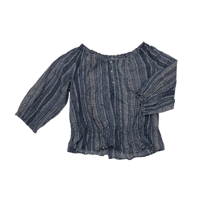 Price Drop Blouse 3/4 Sleeve By Izod In Blue, Size:M